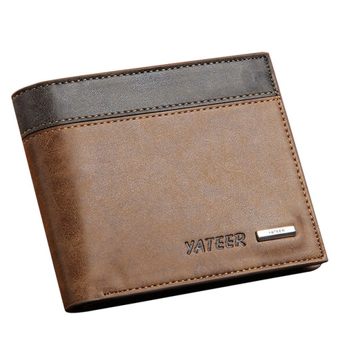 Men Wallet Vegan Leather ID Card Holder