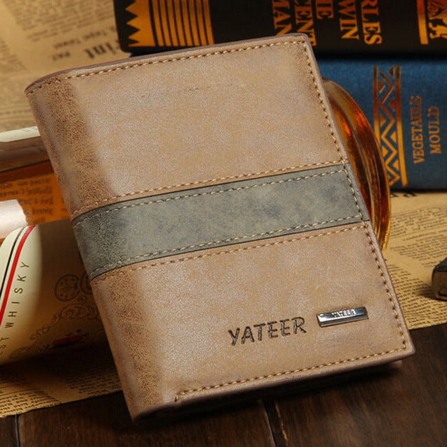 Men Wallet Vegan Leather ID Card Holder