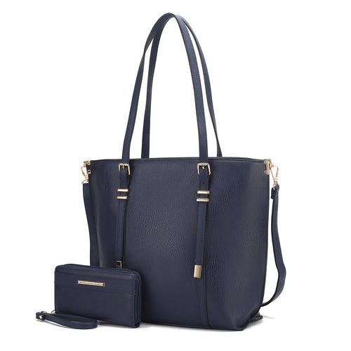 Pink Orpheus' Emery Vegan Leather Women Tote Bag with Wallet set.