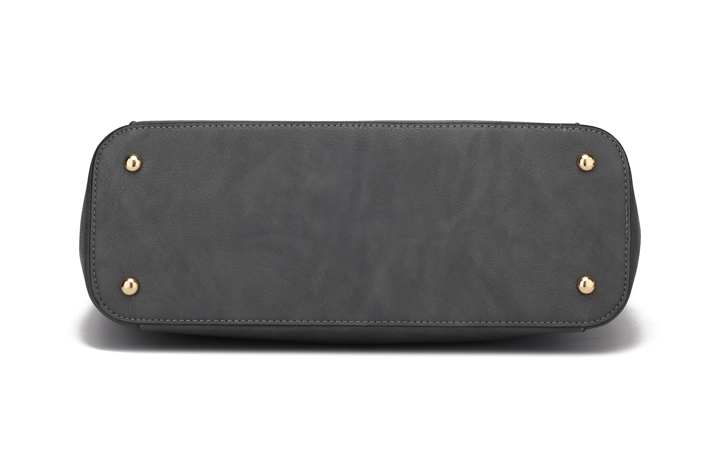 The back of a Bonita Tote Handbag & Wallet Set Vegan Leather Women with Pink Orpheus hardware.