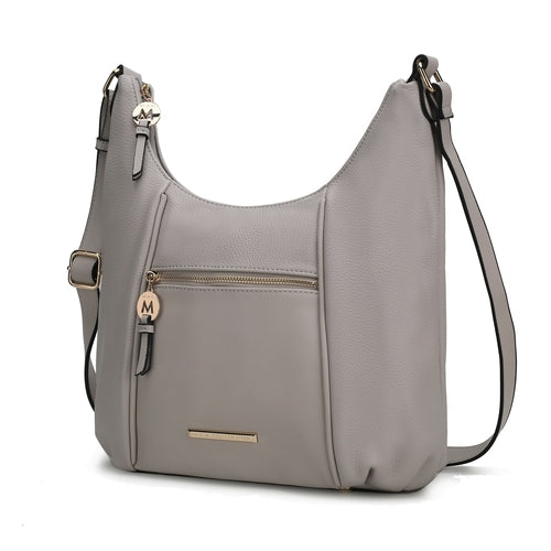 A fashion-forward Lavinia Vegan Leather Women's Shoulder Bag by Pink Orpheus with a zippered closure.