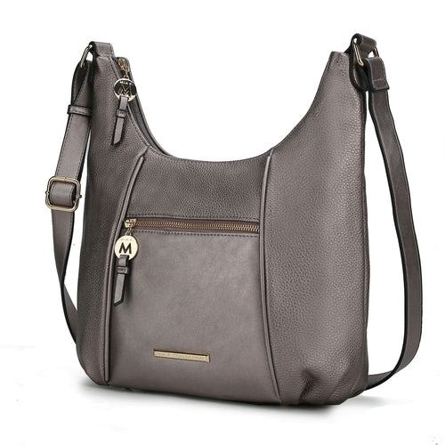 A fashion-forward Lavinia Vegan Leather Women's Shoulder Bag by Pink Orpheus with a zippered closure.