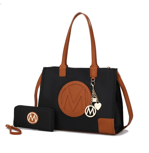 A Louise Tote Handbag and Wallet Set in vegan leather by Pink Orpheus.