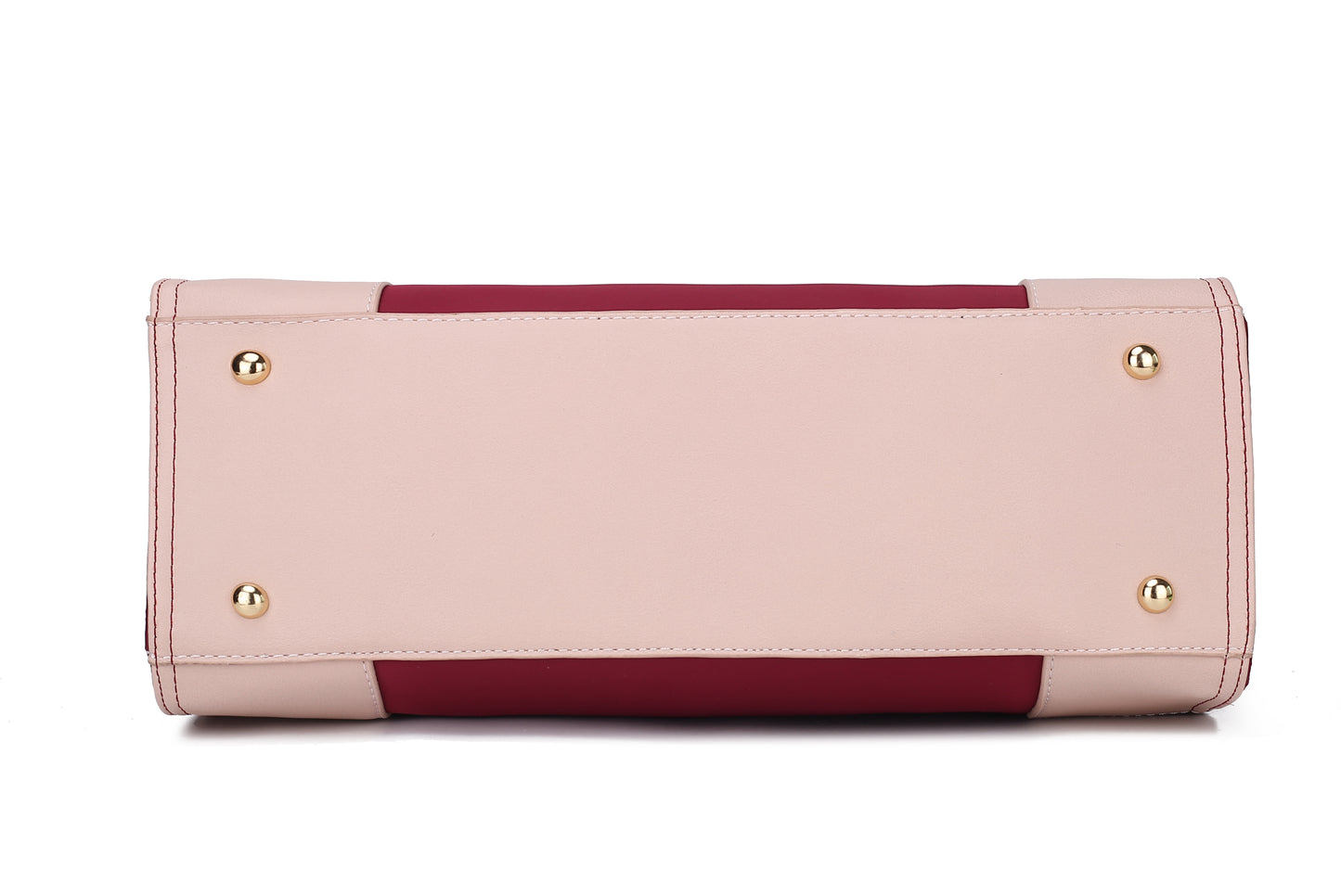 A Louise Tote Handbag and Wallet Set Vegan Leather by Pink Orpheus with gold hardware.