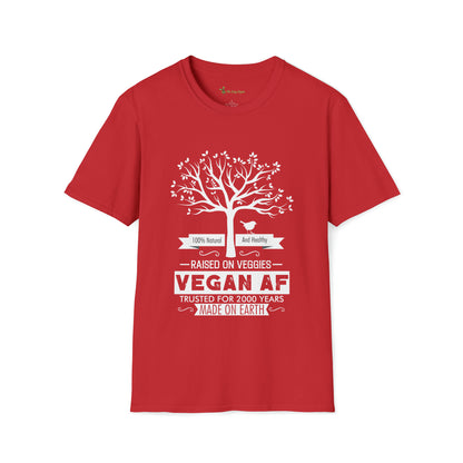 Vegan AF, Raised on Veggies T-shirt