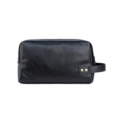 Black Fletcher Vegan Leather Dopp Kit