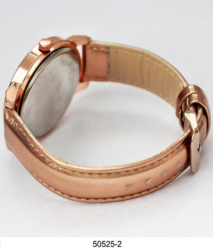 Orchid Millie's Ladies Rose Gold-Toned Vegan Leather Band Watch displayed on a white background.