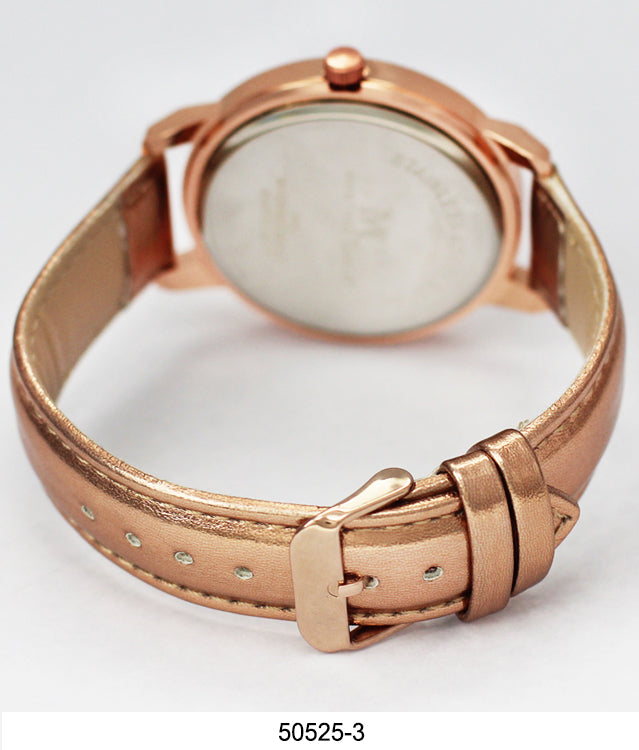 Orchid Millie's Ladies - Vegan Leather Band Watch, in rose gold color, displayed against a white background.