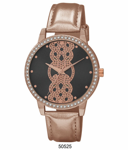 Orchid Millie Ladies Rose Gold-tone Watch with Crystal Embellishments and an Eco-conscious Vegan Leather Band.