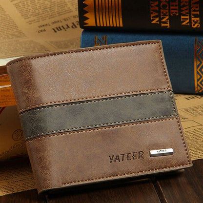Men Wallet Vegan Leather ID Card Holder