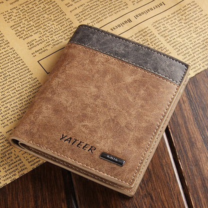 Men Wallet Vegan Leather ID Card Holder