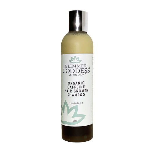 A bottle of White Thalassa Organic Caffeine Hair Growth Shampoo for hair growth on a white background.