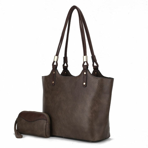 A Reyna Tote Handbag with Pouch Vegan Leather Women from Pink Orpheus.