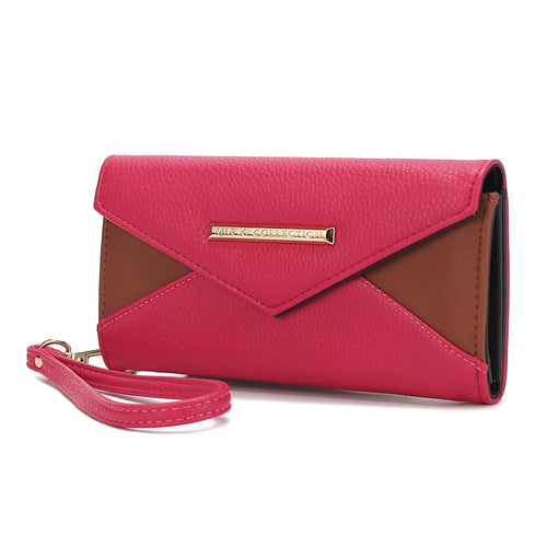 A Kearny Vegan Leather Women’s Wallet Bag with a key ring, from the brand Pink Orpheus.