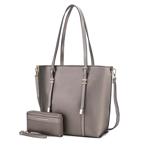 An Emery Vegan Leather Women Tote Bag with Wallet set by Pink Orpheus.