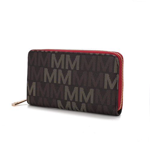 The Pink Orpheus Peyton Vegan Leather M Signature Women Wallet is a functional and stylish women's wallet made from vegan leather.