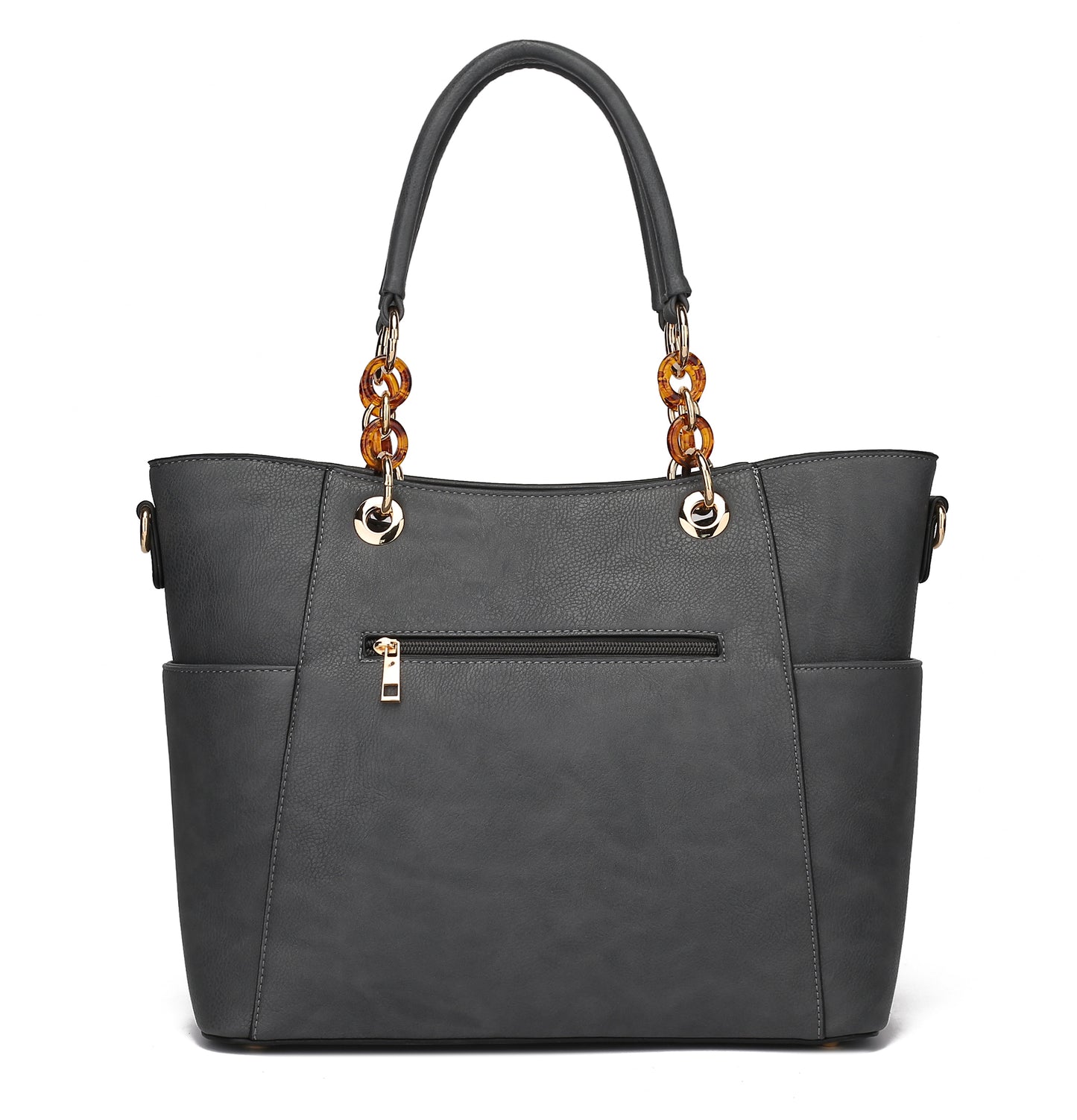 A Bonita Tote Handbag & Wallet Set Vegan Leather Women with a chain handle by Pink Orpheus.