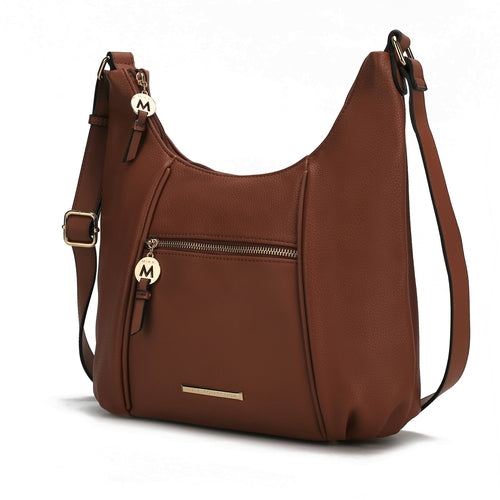 A fashion-forward Lavinia Vegan Leather Women's Shoulder Bag by Pink Orpheus with a zippered closure.