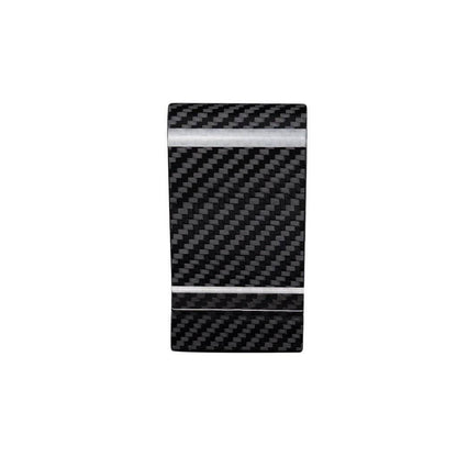 A stylish Green Angel Carbon Fiber Money Clip on a white background.