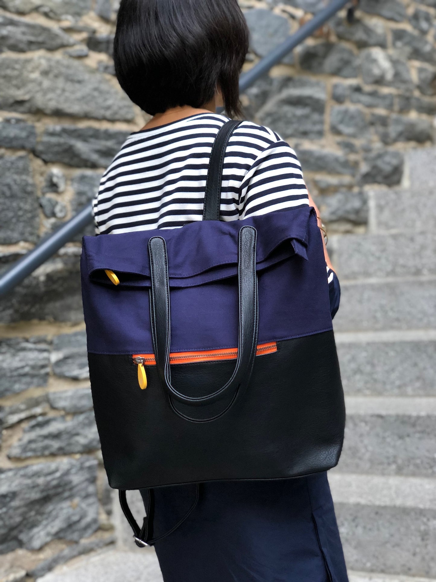 Convertible Laptop ready Backpack | Proudly with Vegan Leather