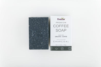 Violet Sycamore's Activated Charcoal - Premium Coffee Soap Bar.