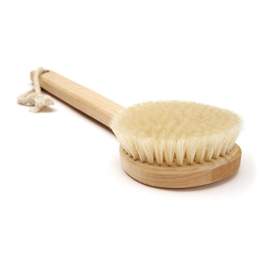 Natural bristle body brush, vegan body brush, dry body brush, sisal