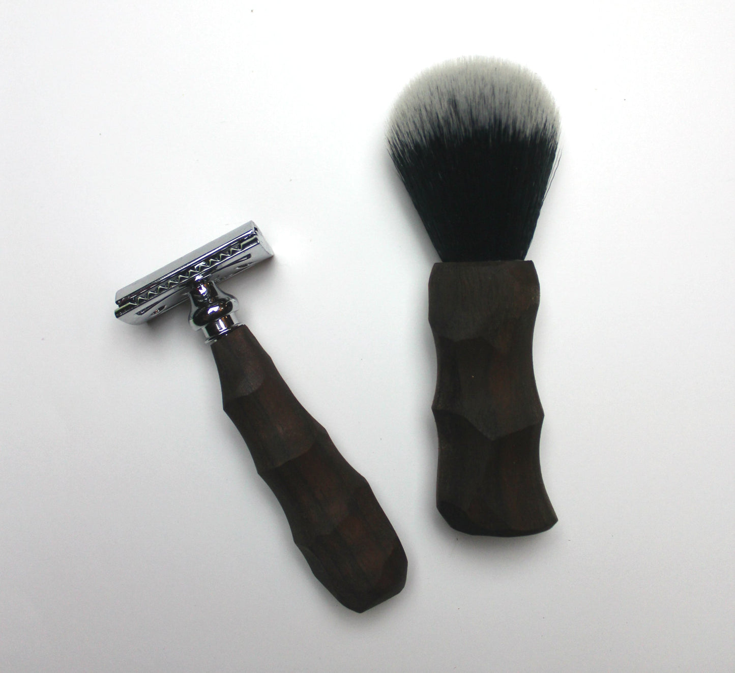 Chiseled Safety Razor & Vegan Shaving Brush Combo Set